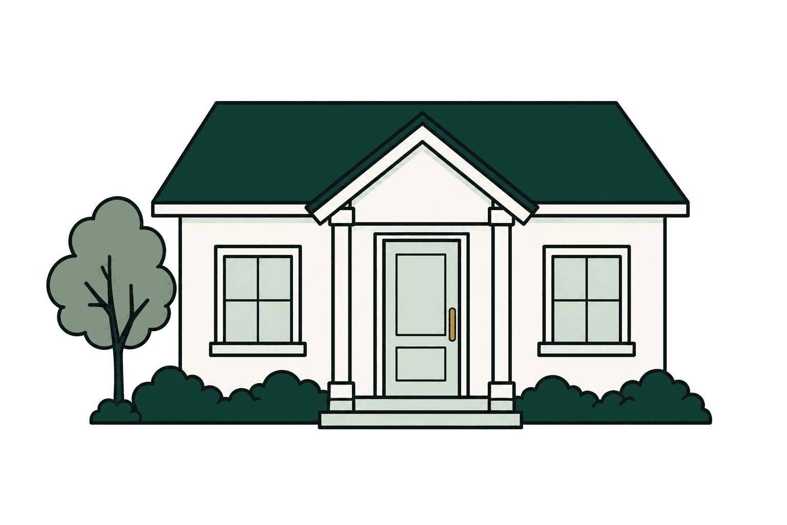 A house with a front door